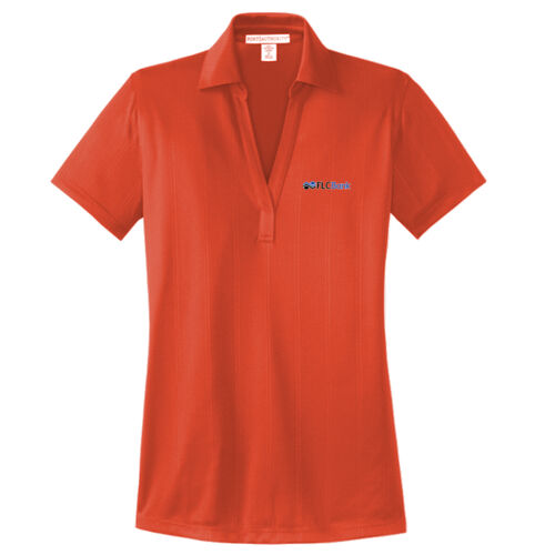 3D Emblem  - Ladies Performance Fine Jacquard Polo Thumbnail