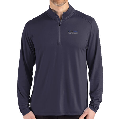  Embroidered - Cutter & Buck Coastline Epic Comfort Recycled Mens Quarter Zip Thumbnail